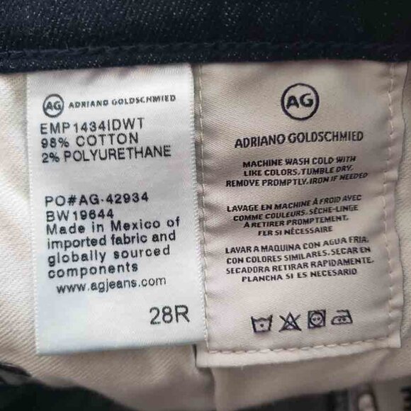 Adriano Goldschmied Dark Denim Jeans Blue Cigarette Leg Women's Side 28R - Picture 5 of 6